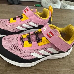Adidas X LEGO Terrell Agravic‎ Flow Pink Yellow Trail Running Shoes Youth 12.5